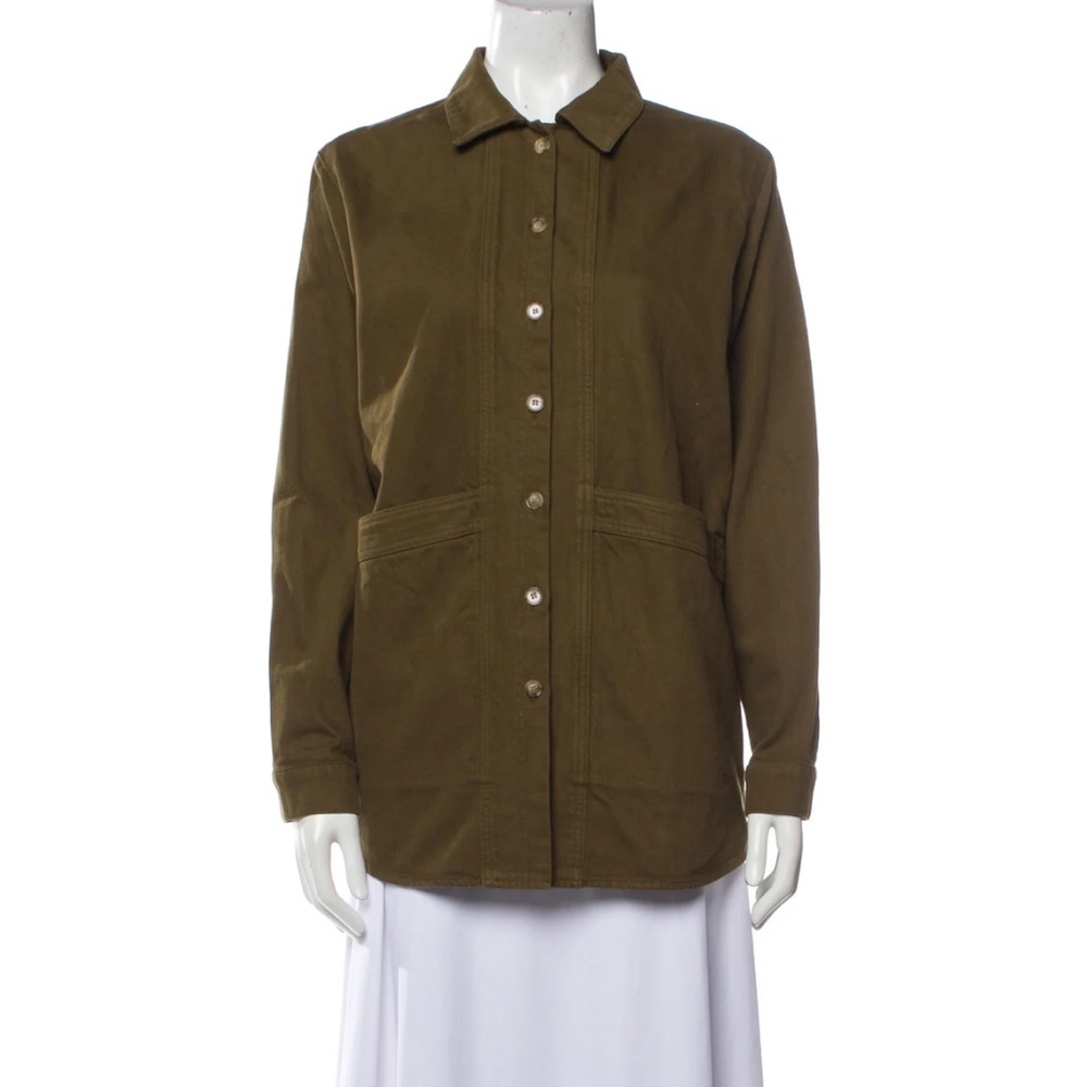 Sézane Denim Chore Jacket, Green, size M